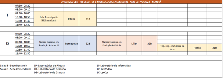 optativas arte e museologia manha